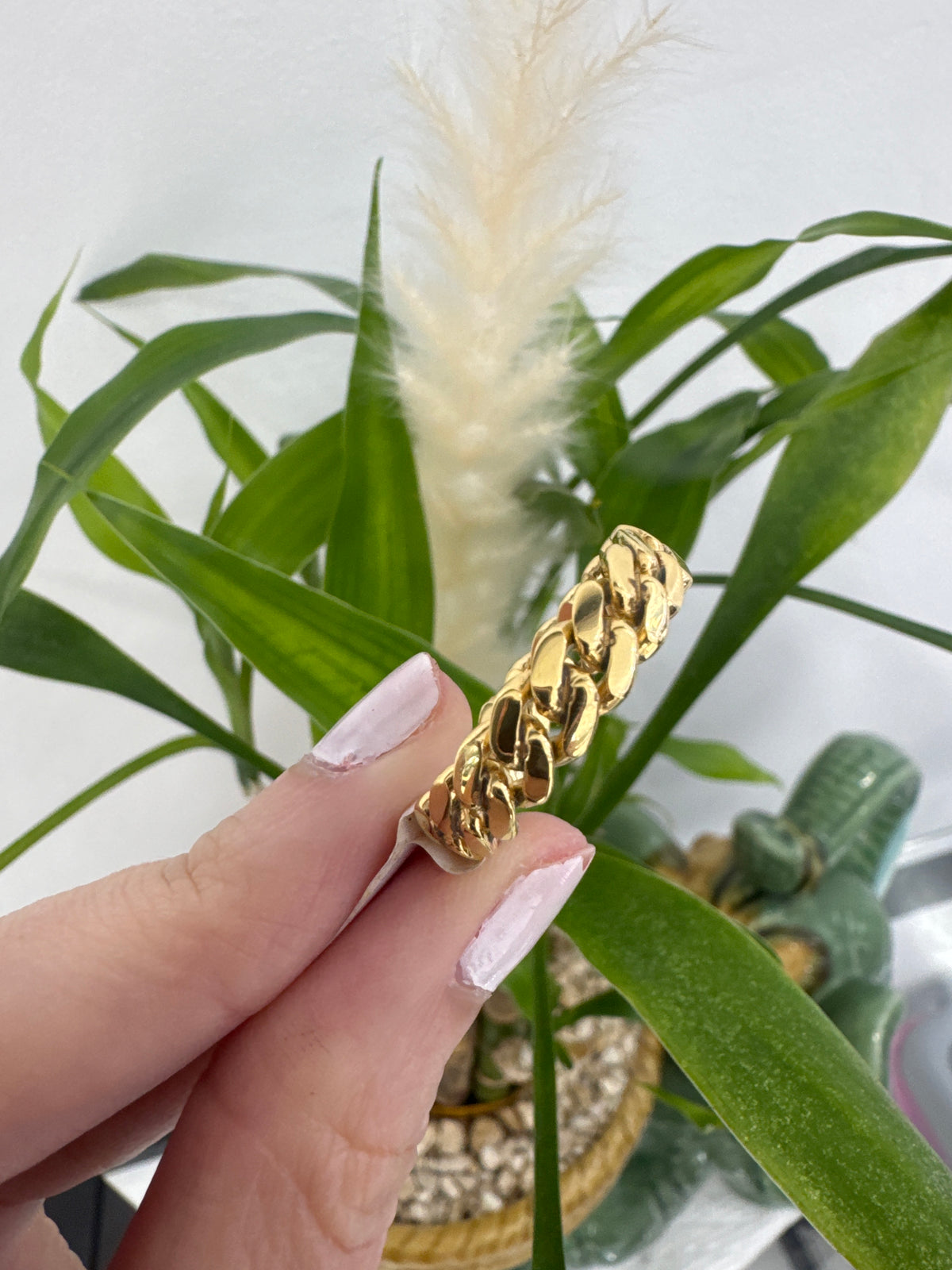 14K Cuban Link Ring