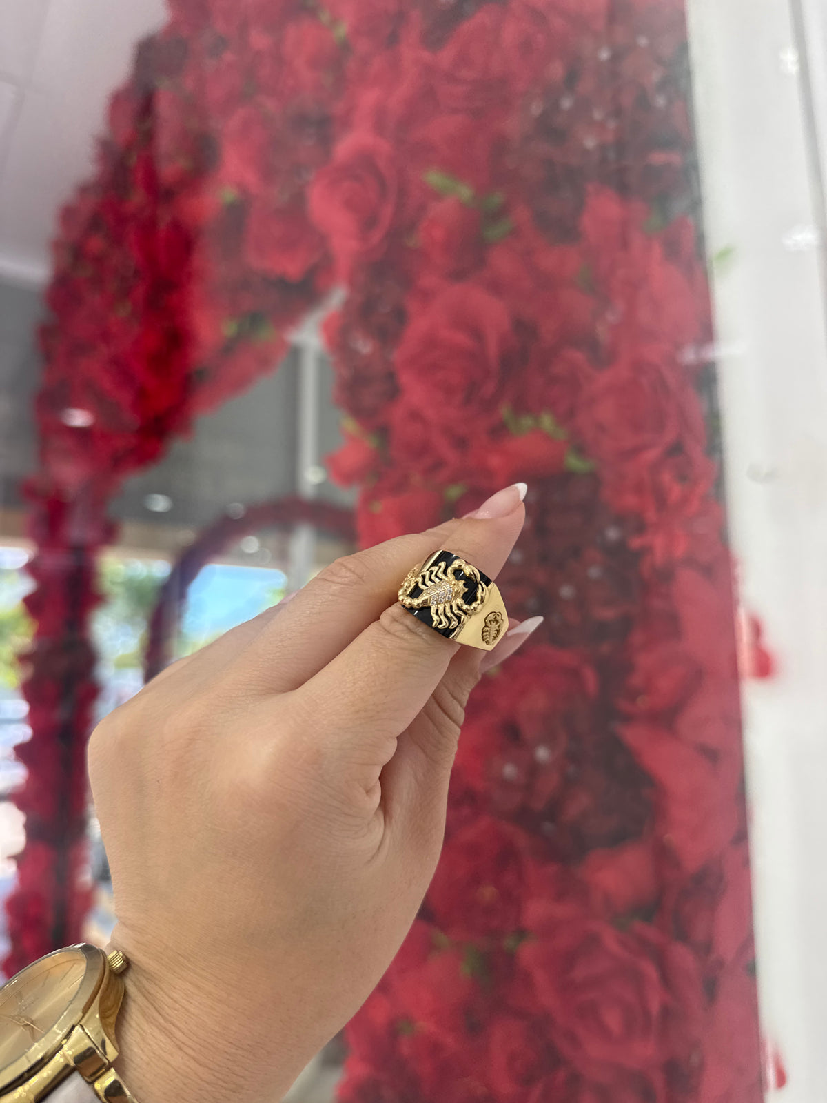 14k scorpion ring