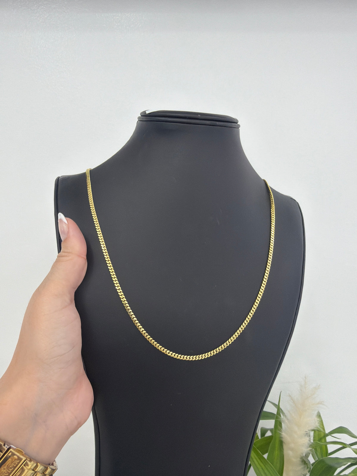 14k 3mm Cuban link chain