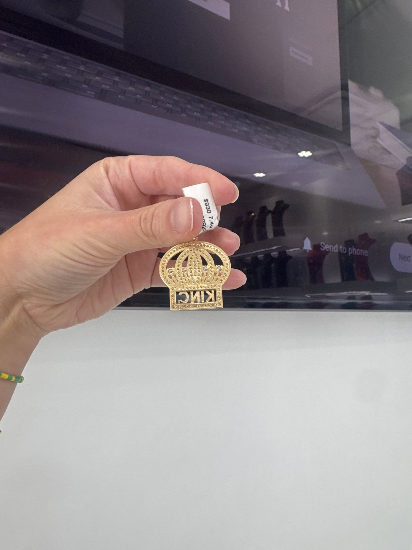 14K Crown Charm - Miami Jewelry