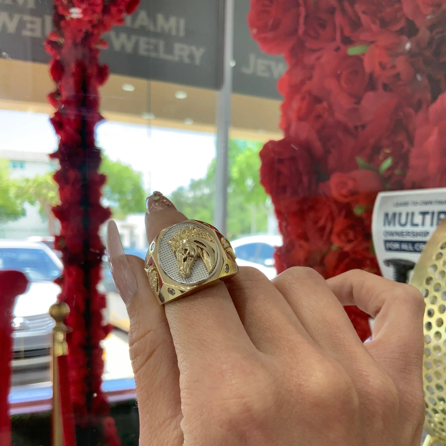 14K Horse Ring - Miami Jewelry