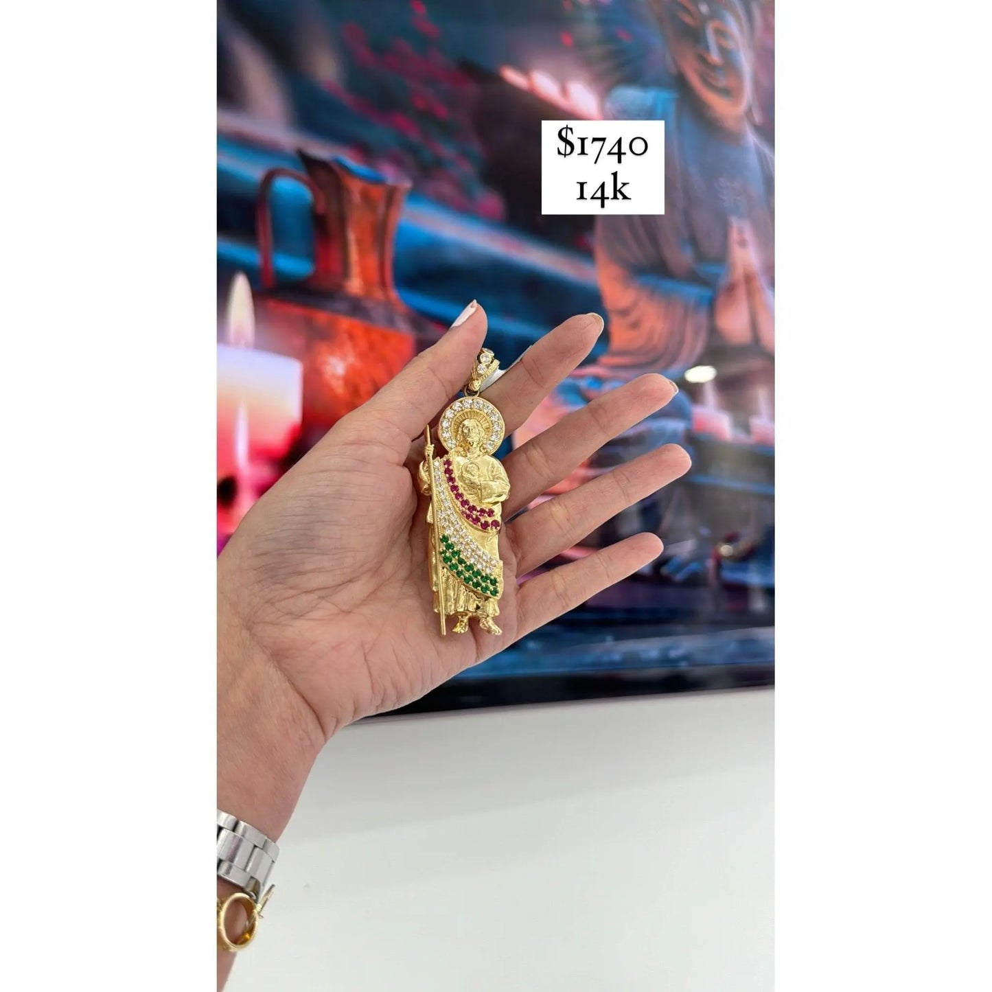 14K San Judas Charm - Miami Jewelry