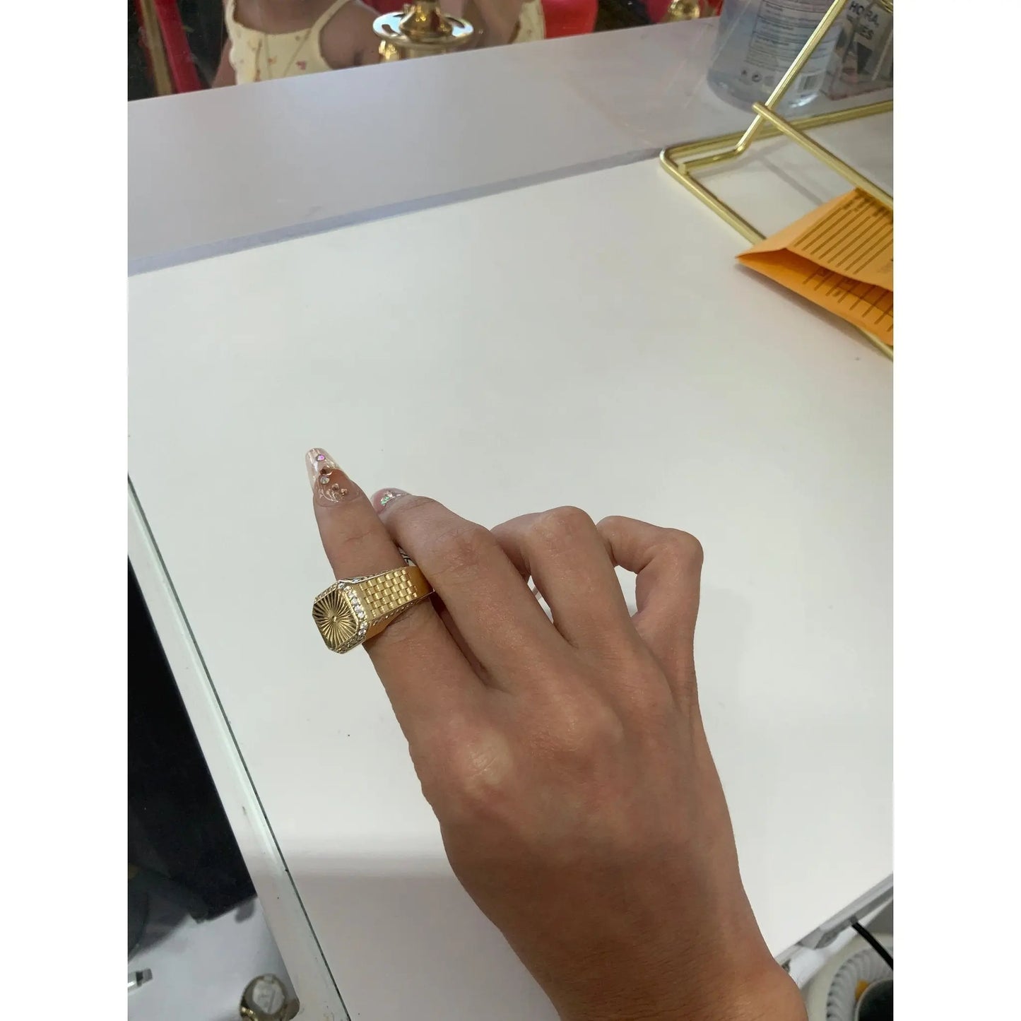 14K Square Ring - Miami Jewelry