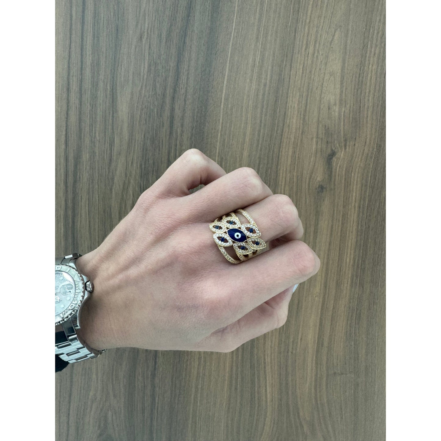 14K Evil Eye Ring