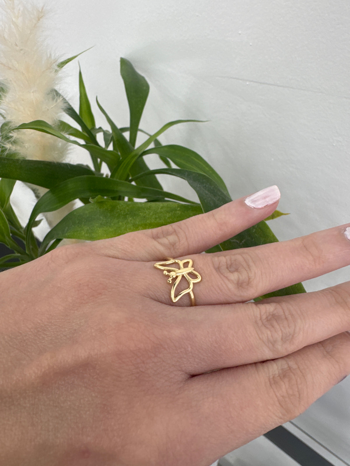 14K Butterfly Ring