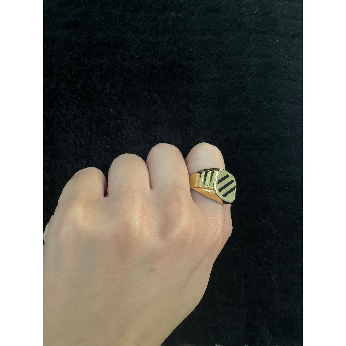 14K Square Ring