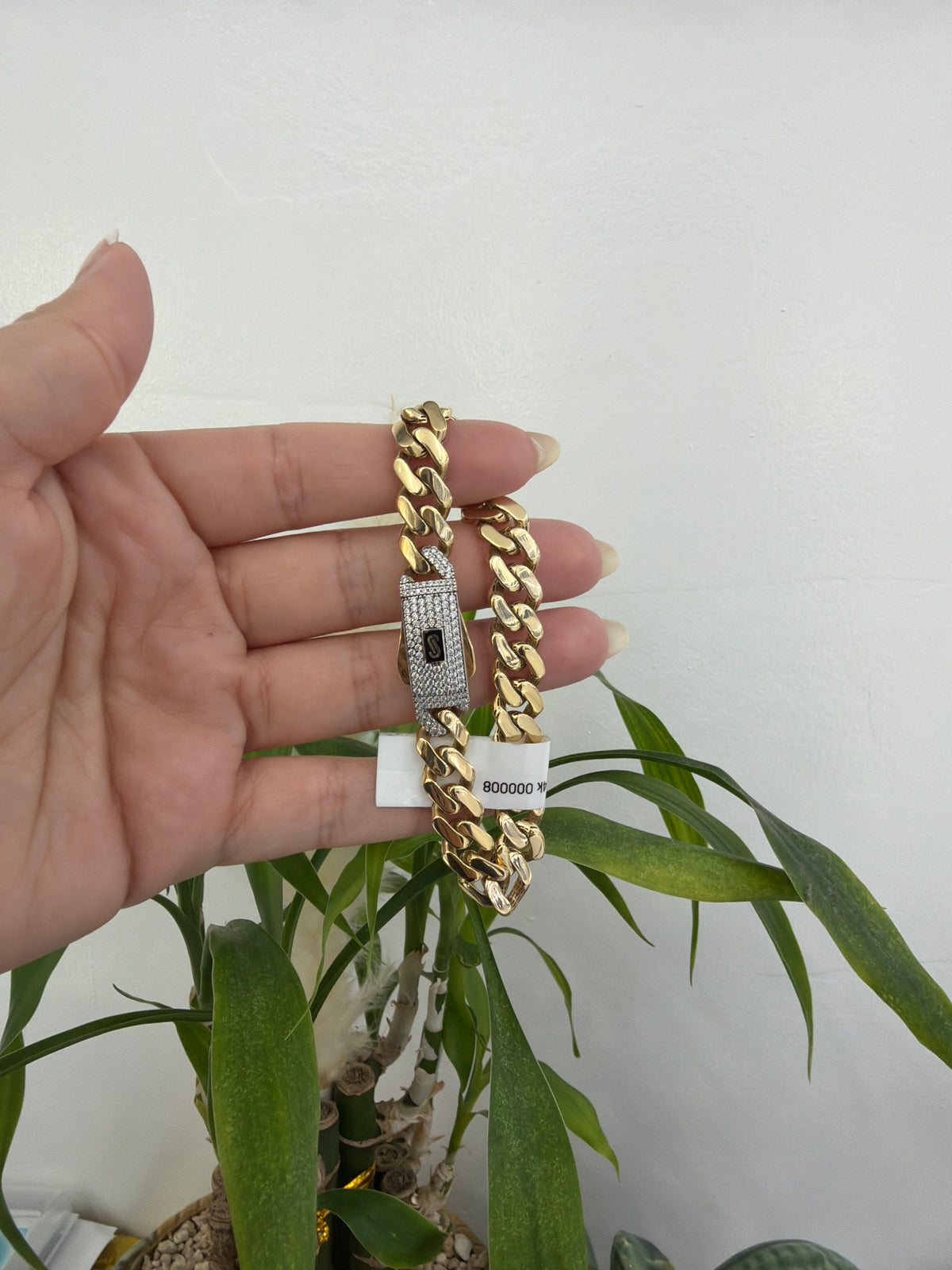 14k 9.5mm Mónaco bracelet