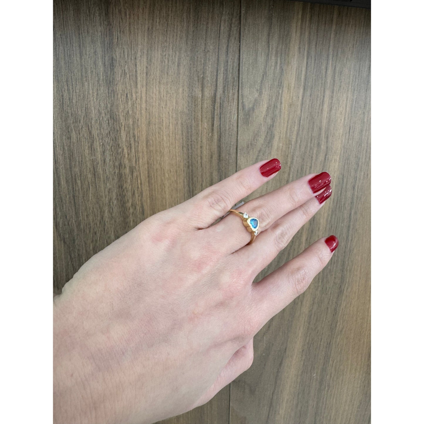 14K Light Blue Ring