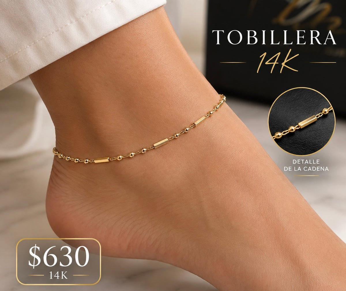 14k Balin anklet