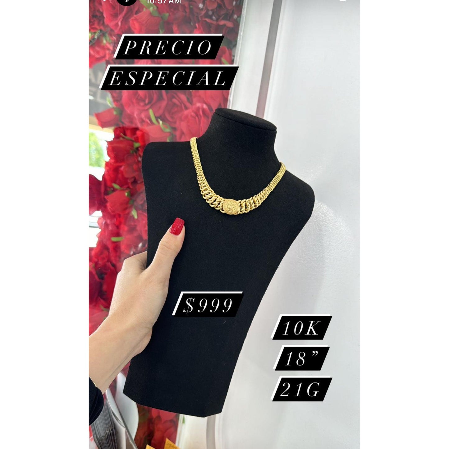10K Medusa Necklace