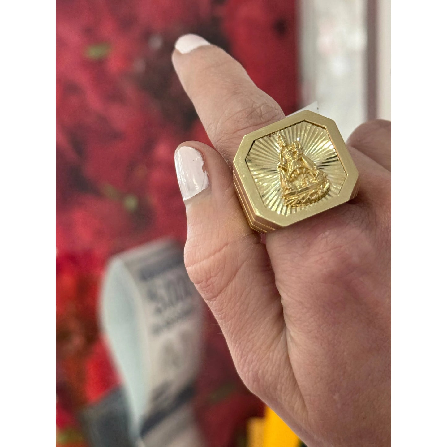 10K Virgen Mary Ring