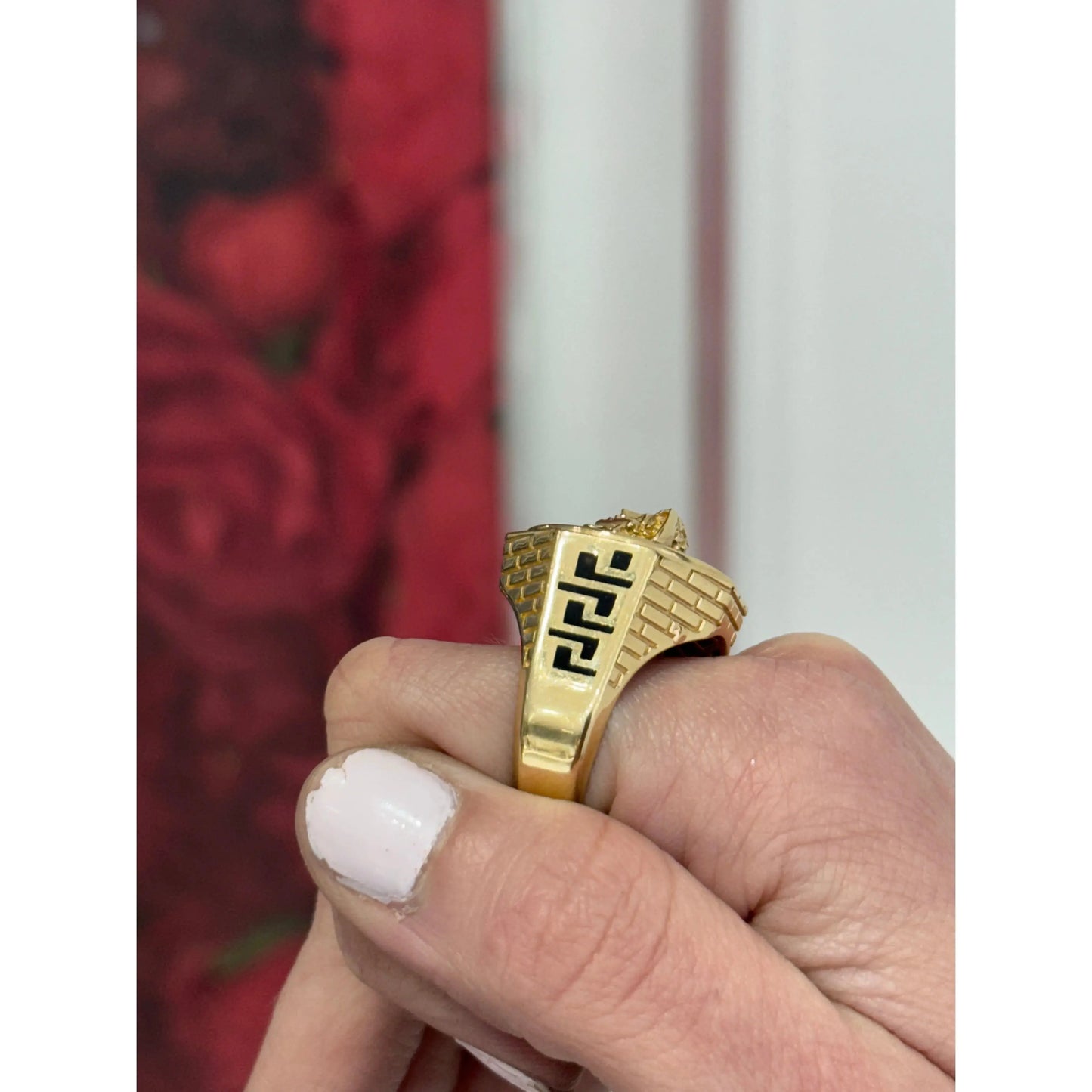 14K Medusa Ring Miami Jewelry