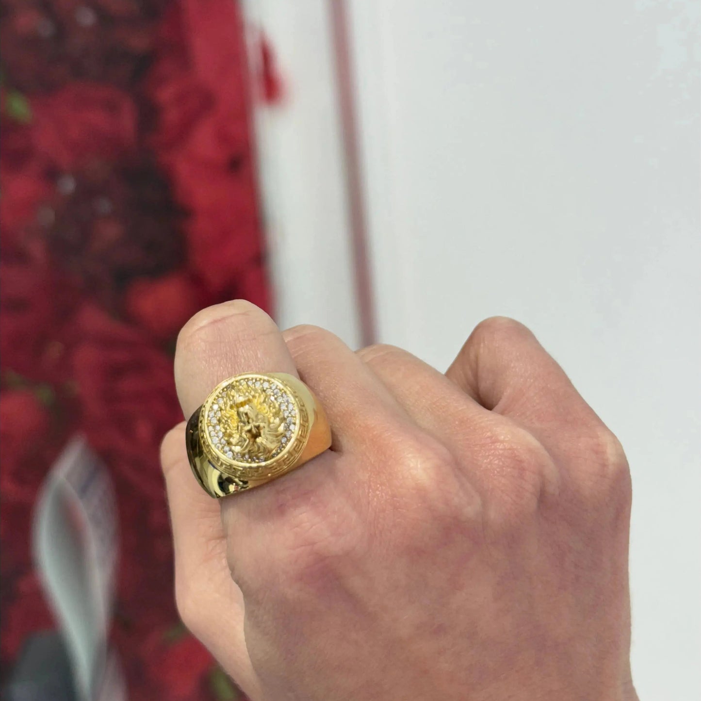 14K Lion Ring Miami Jewelry