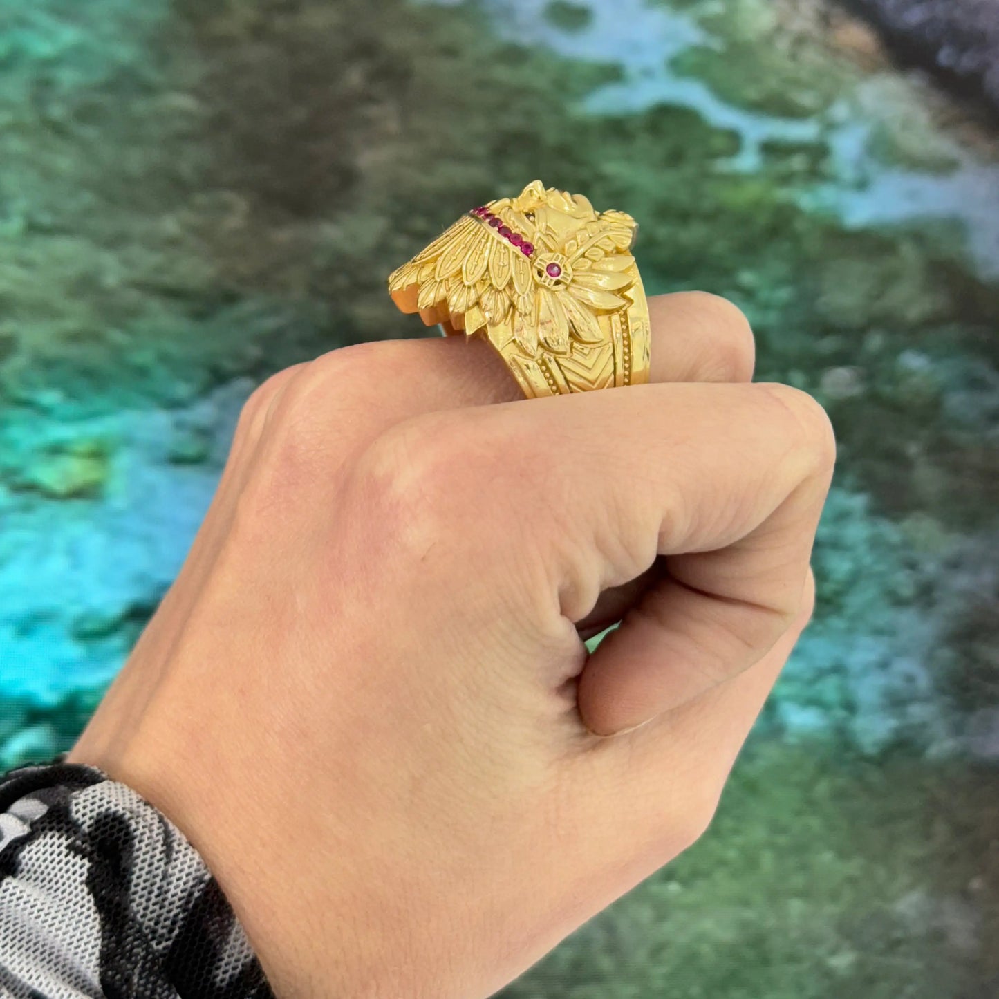 10K Indian Ring Miami Jewelry