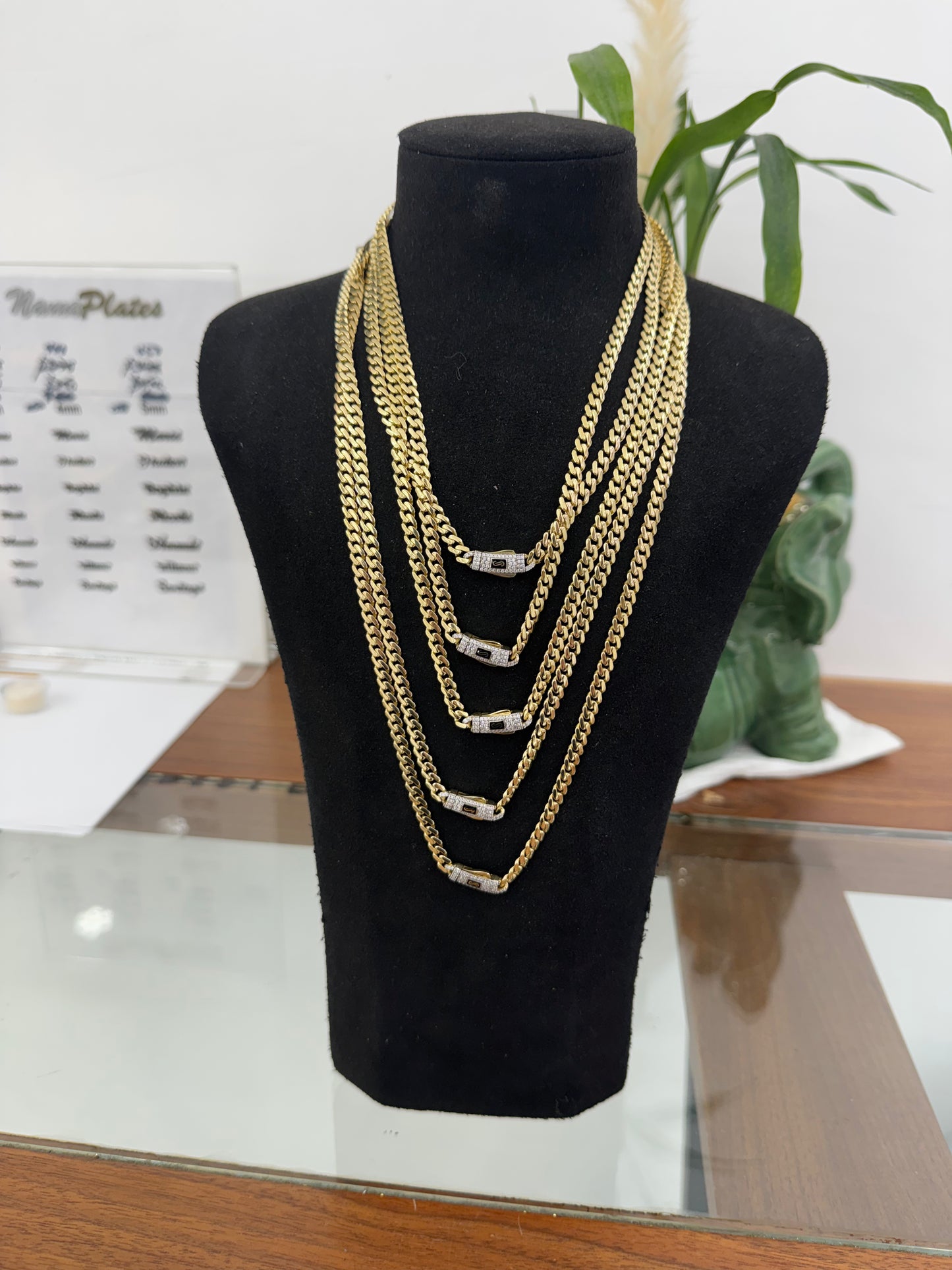 10K 5mm Baby Mónaco Chain
