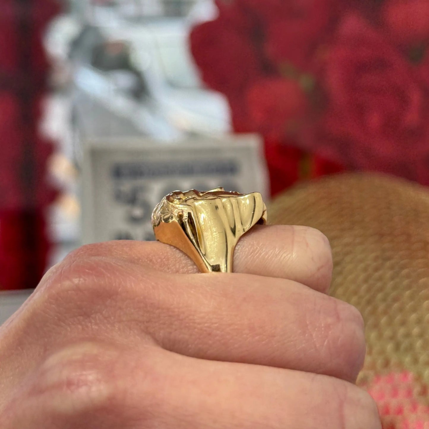 14K Medusa Ring Miami Jewelry