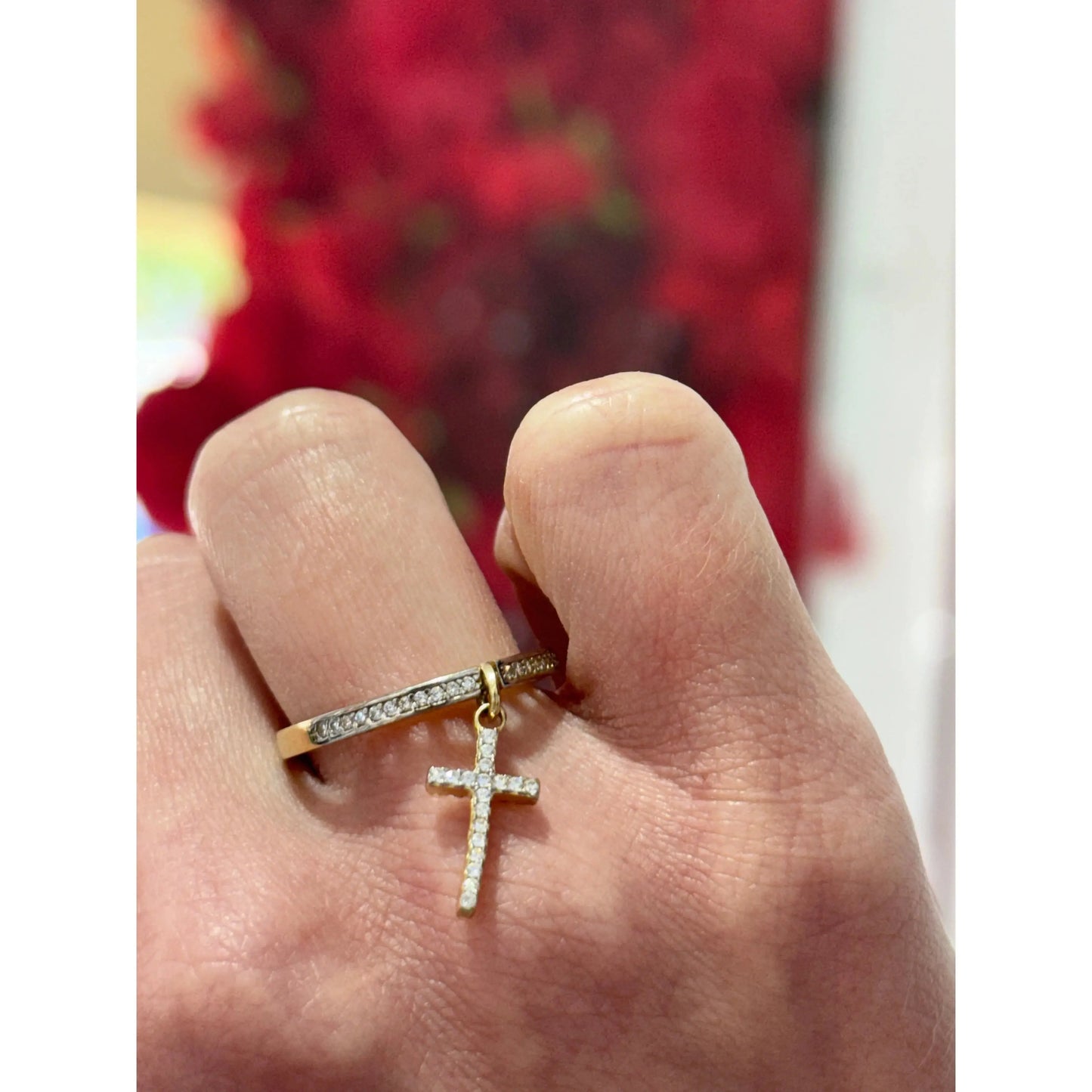 10K Cross Ring Miami Jewelry