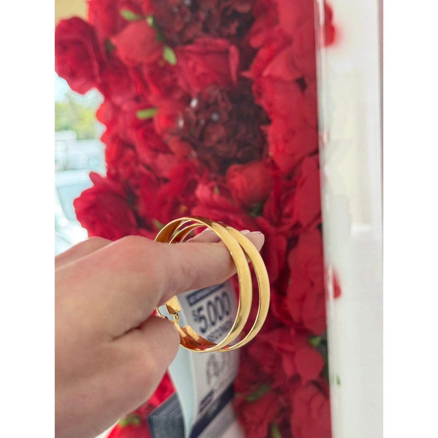 14K Plain Large Hoop