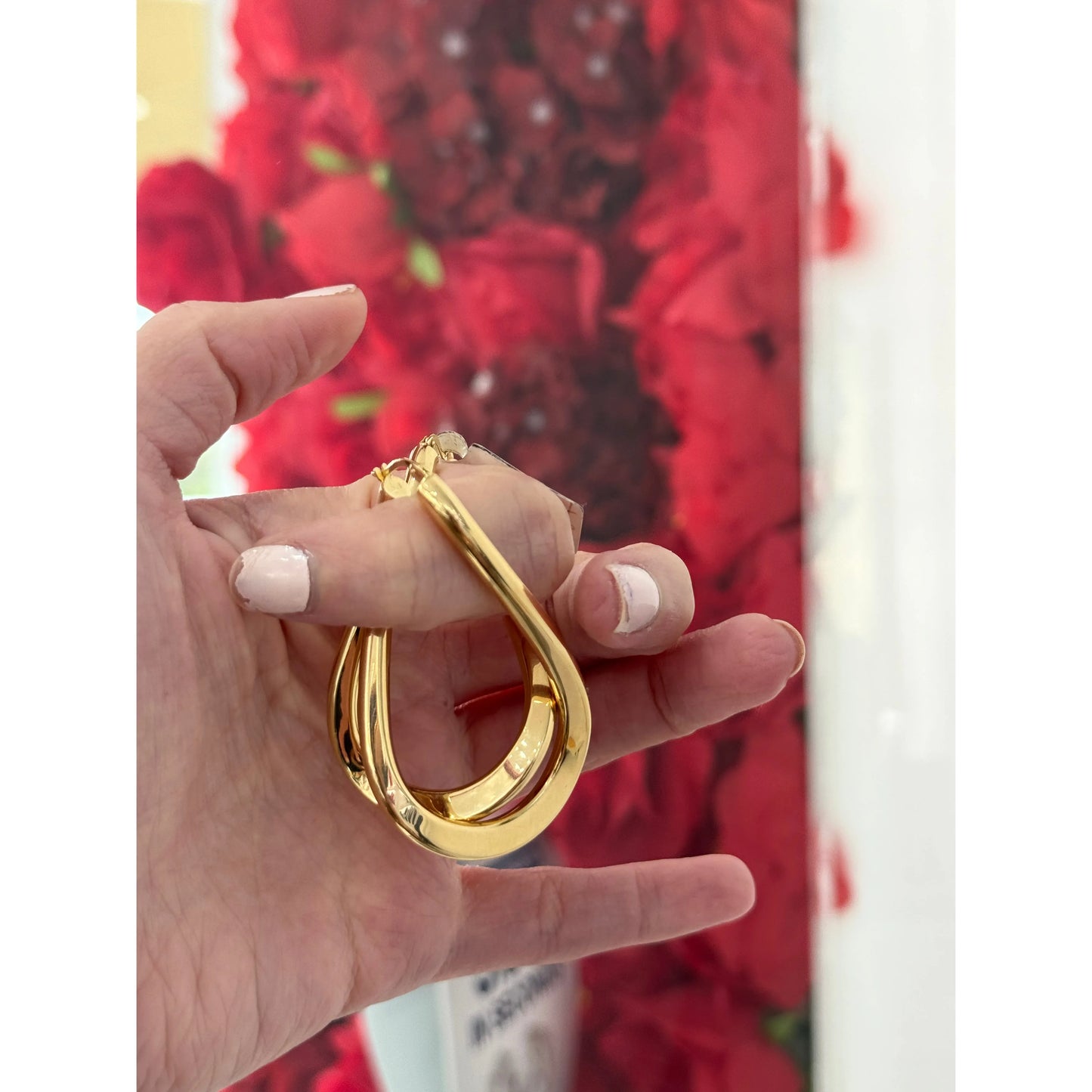 14K Wave Hoop