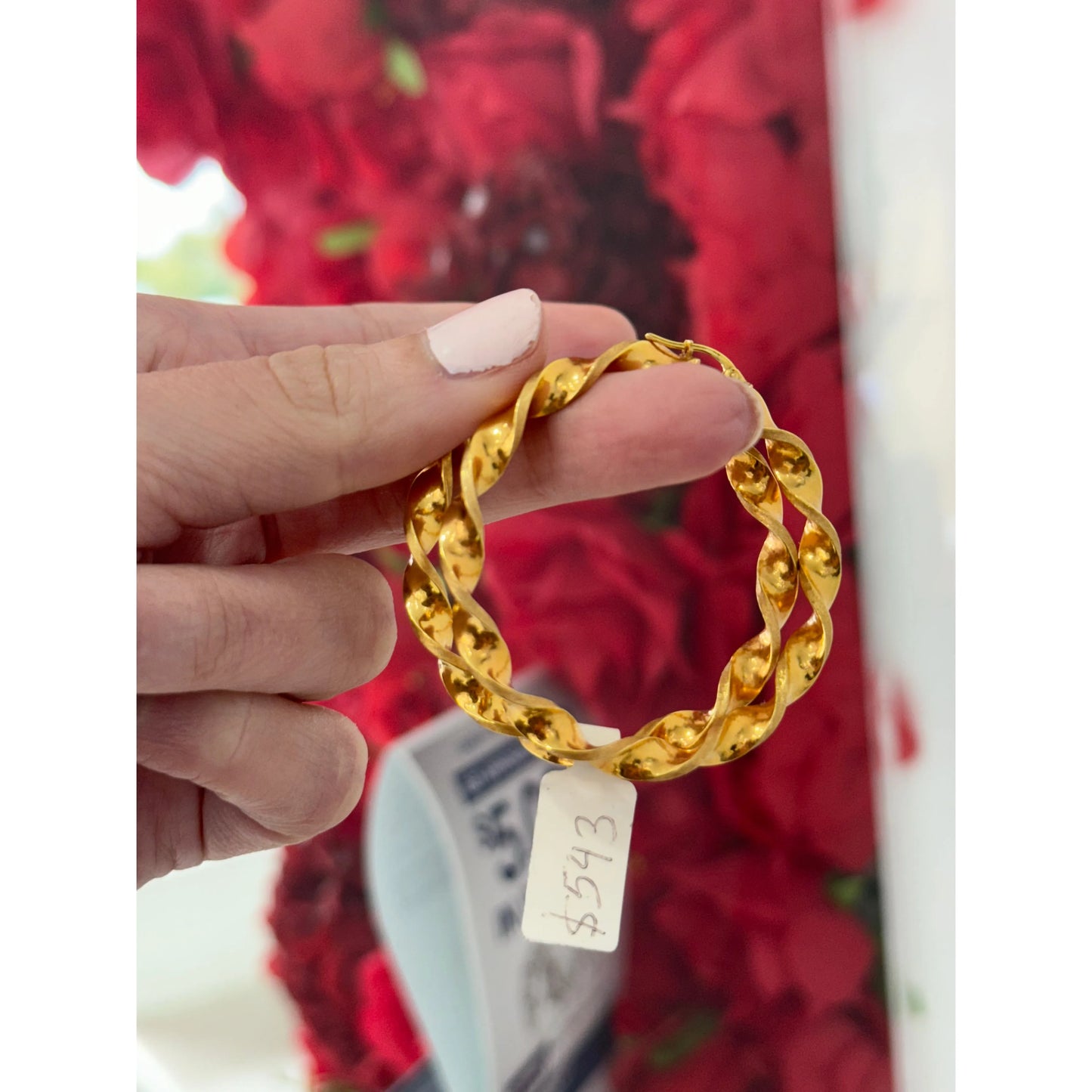 14K Twist Hoop