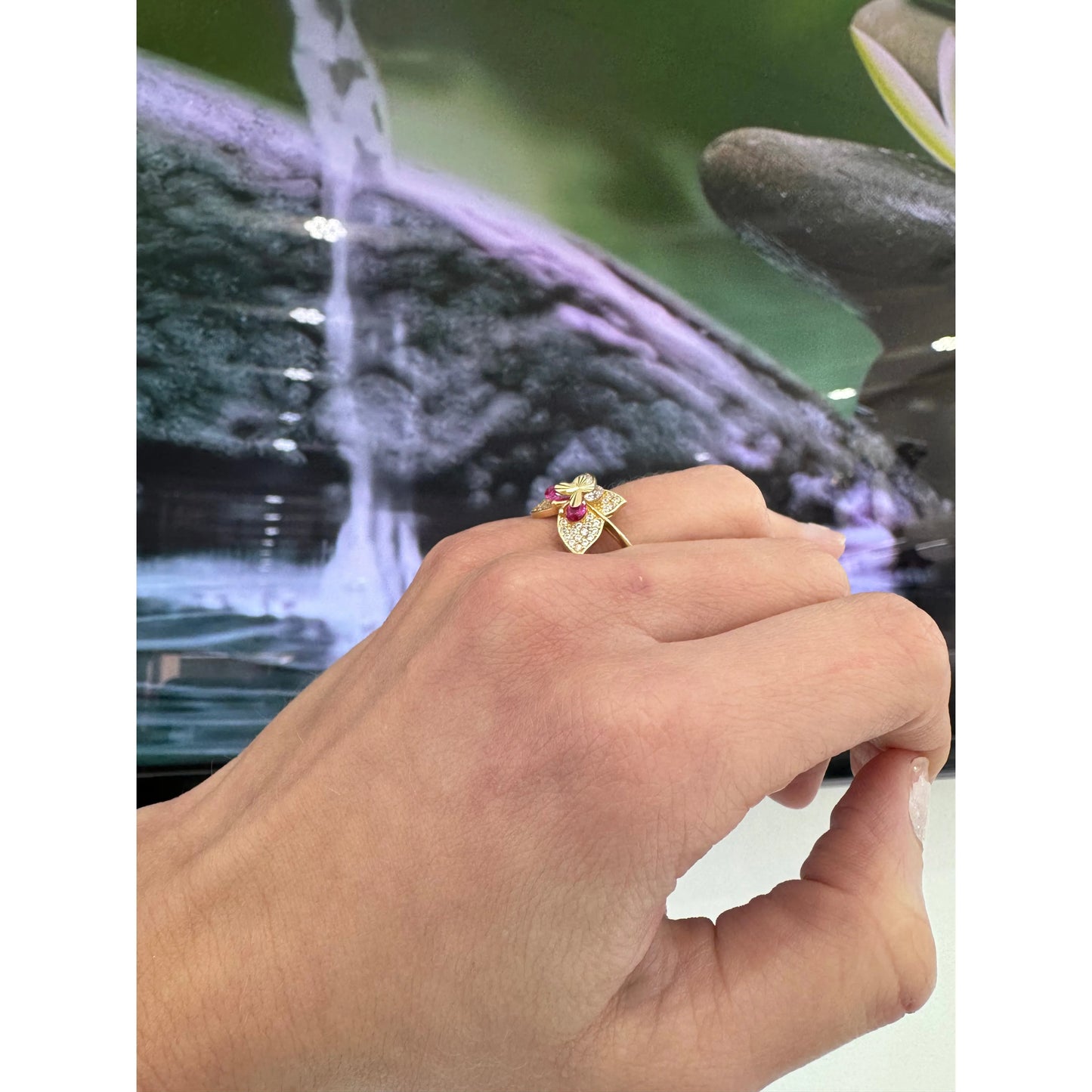 14K Butterfly Ring