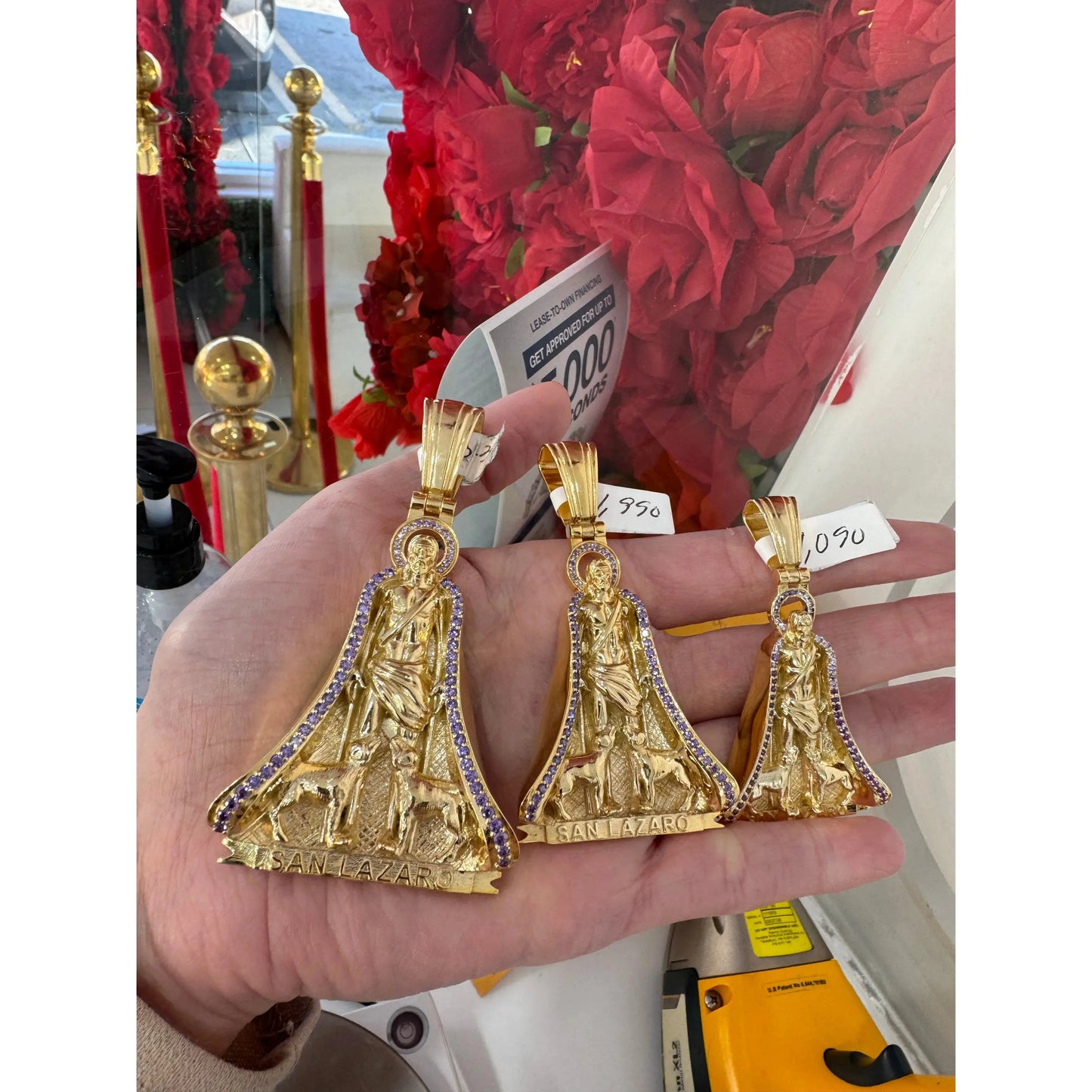 10K Large San Lazaro Charm Miami Jewelry