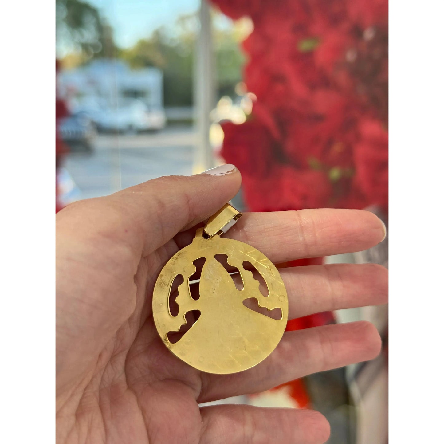 10K Round San Lazaro Charm Miami Jewelry