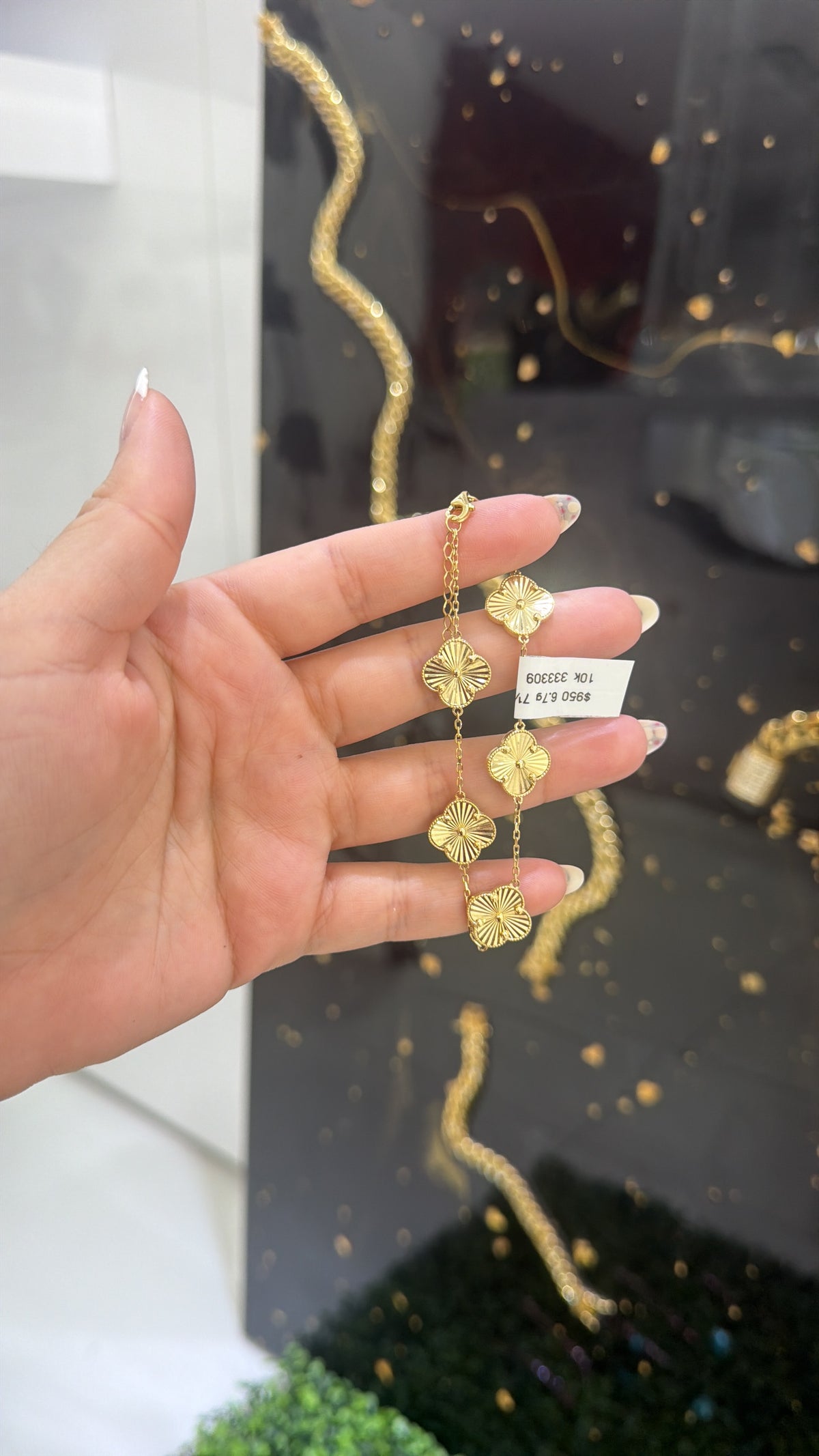 10k flower bracelet