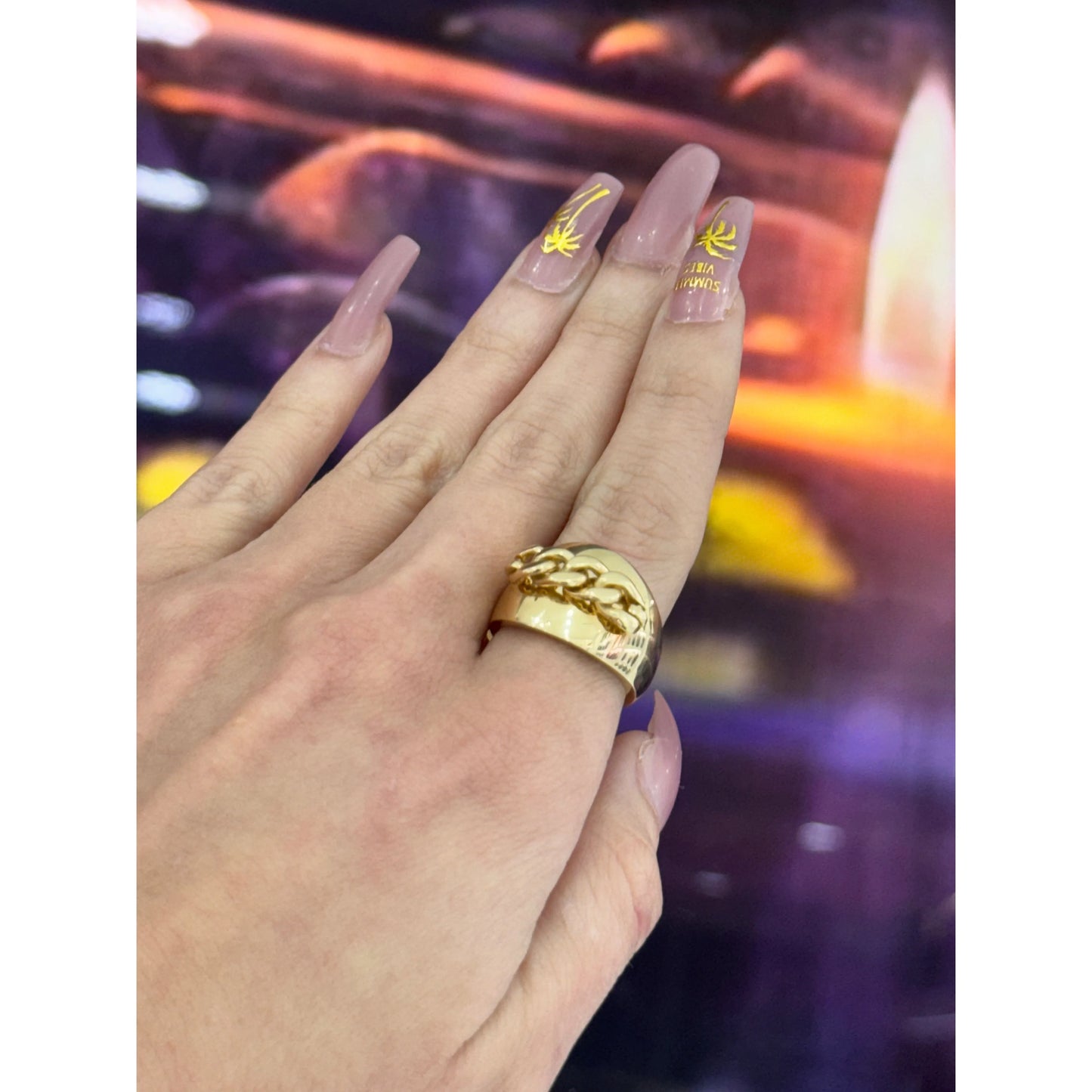 14K Chain Ring