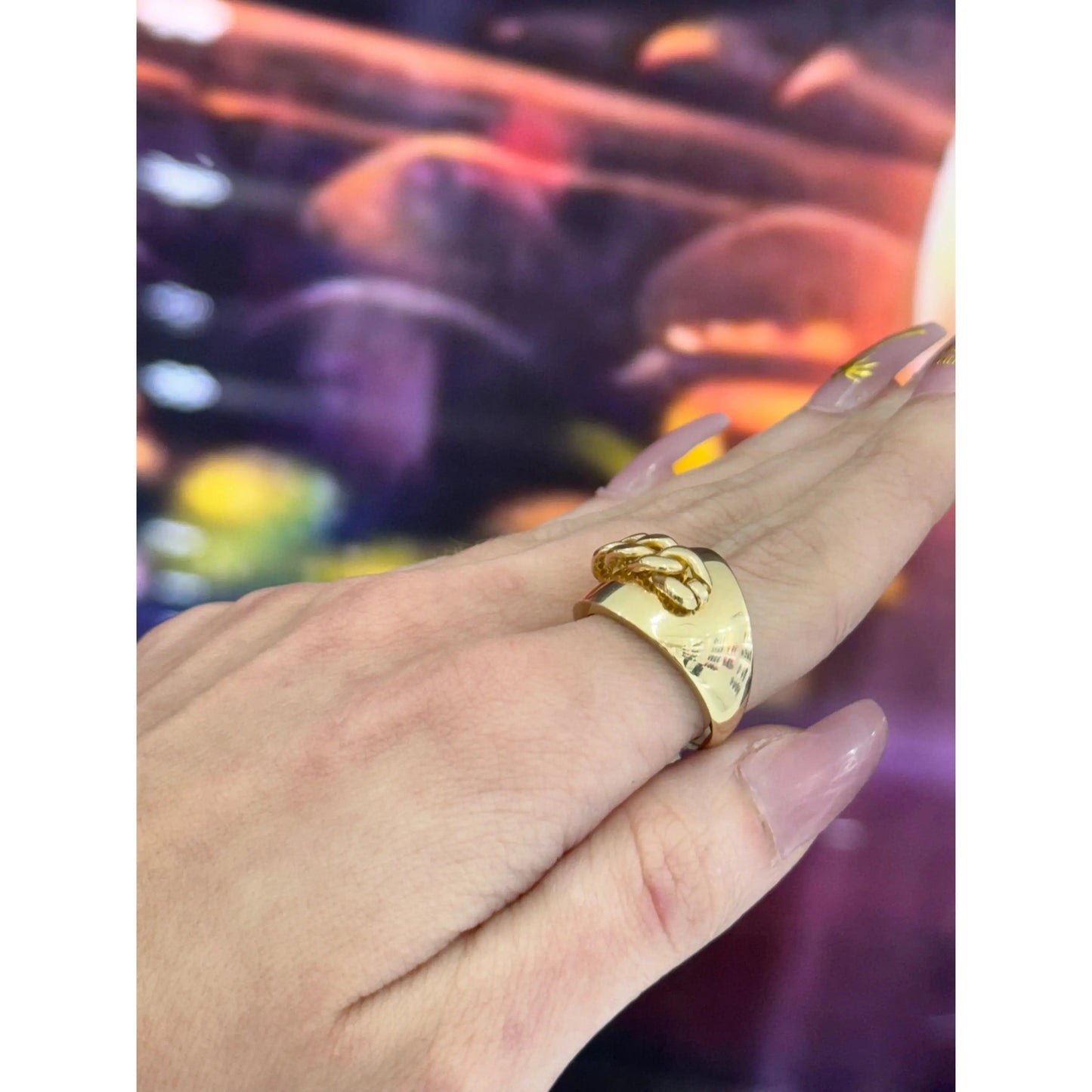 14K Chain Ring Miami Jewelry