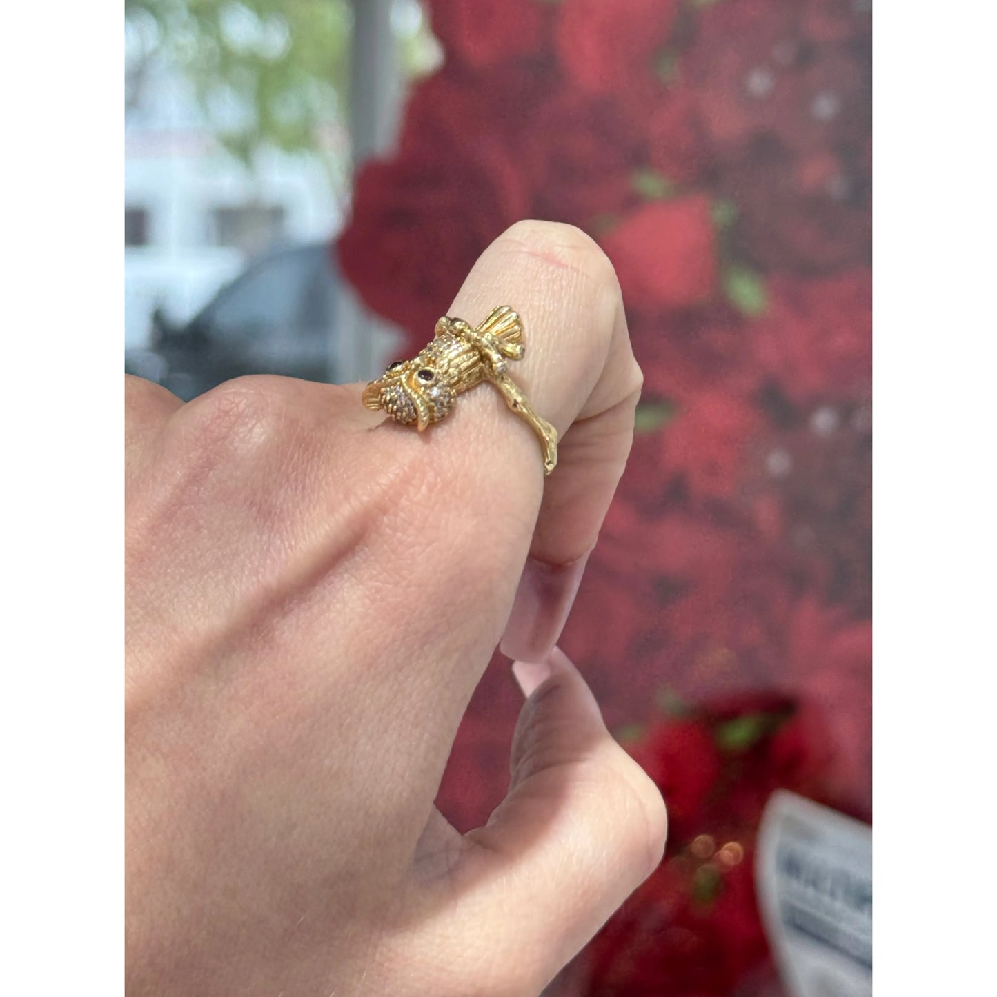 14K Owl Ring
