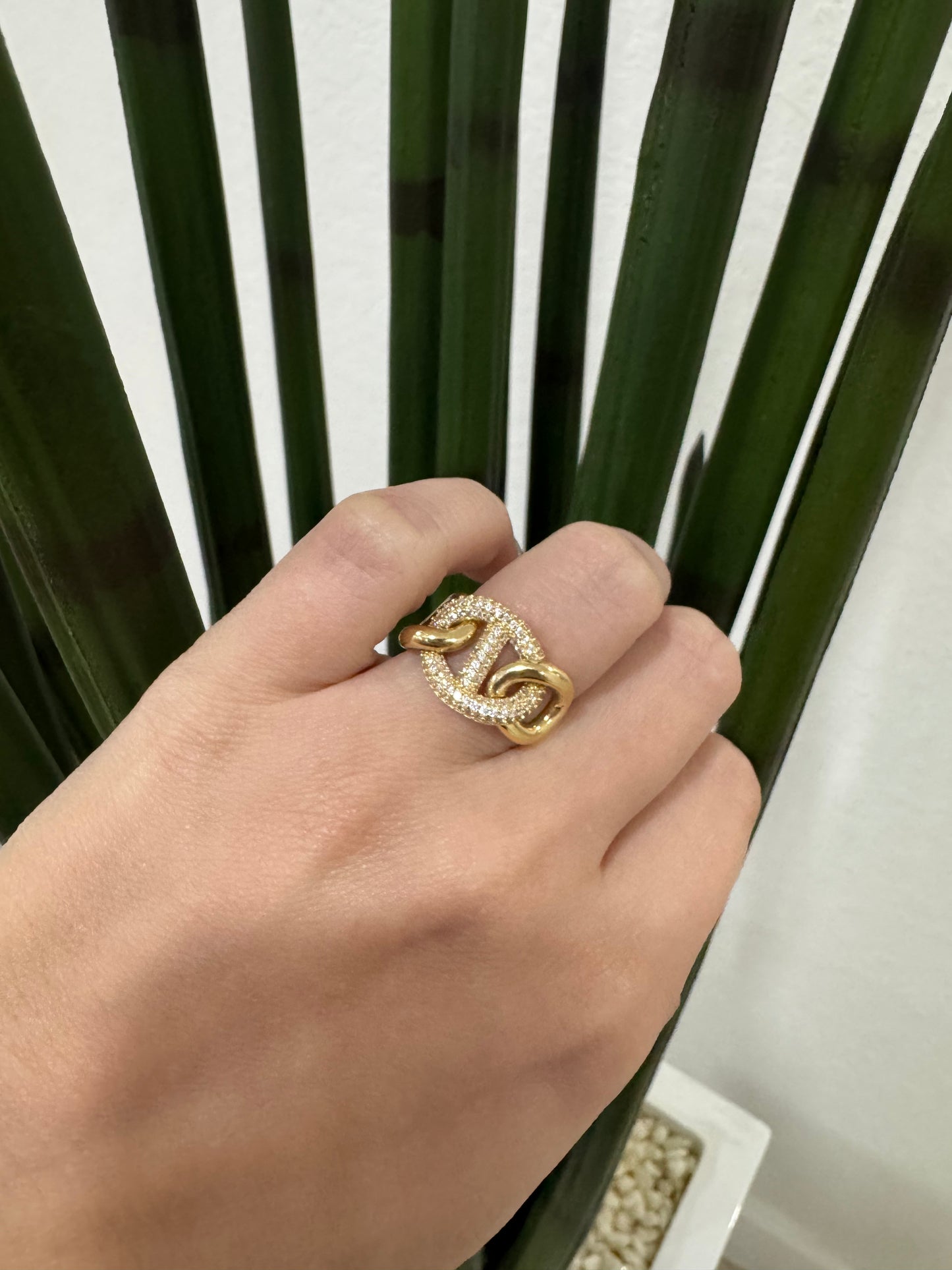 14K GG Link Ring