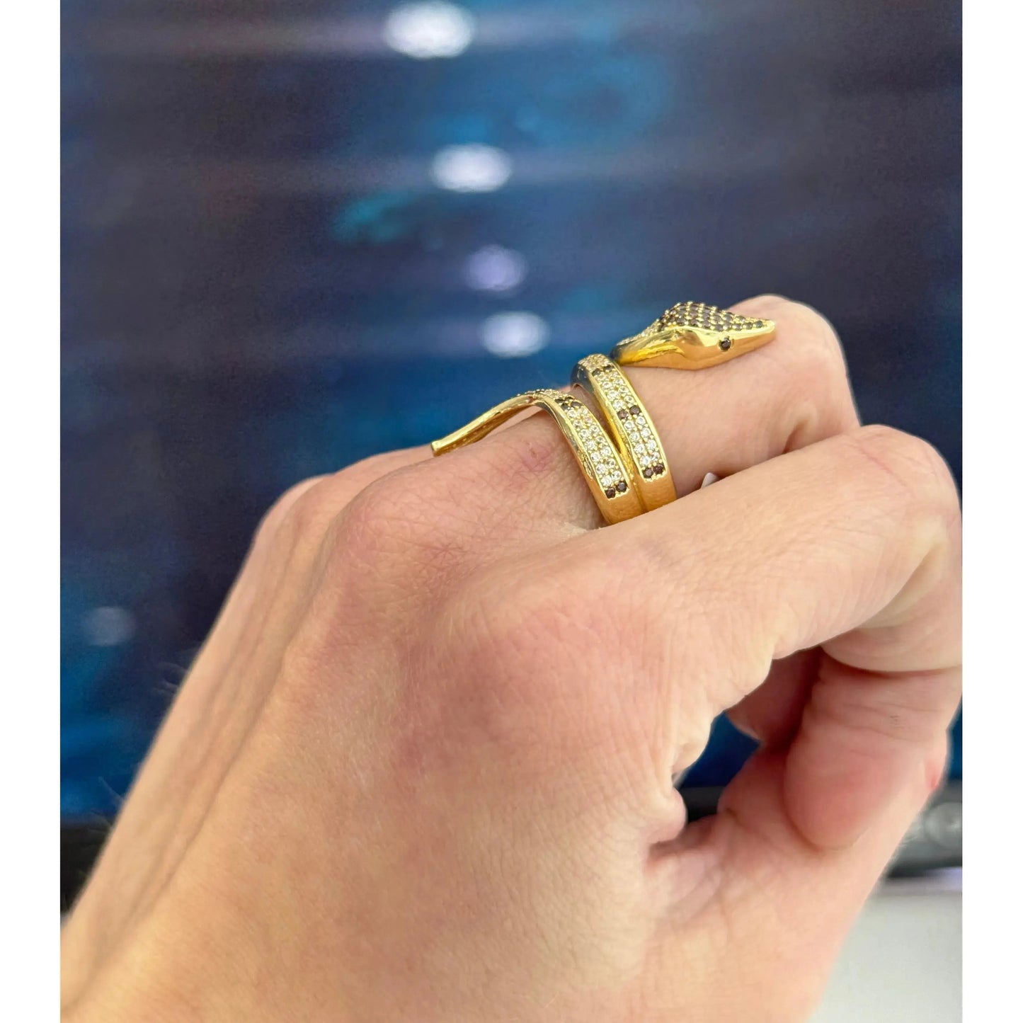14K Snake Ring Miami Jewelry