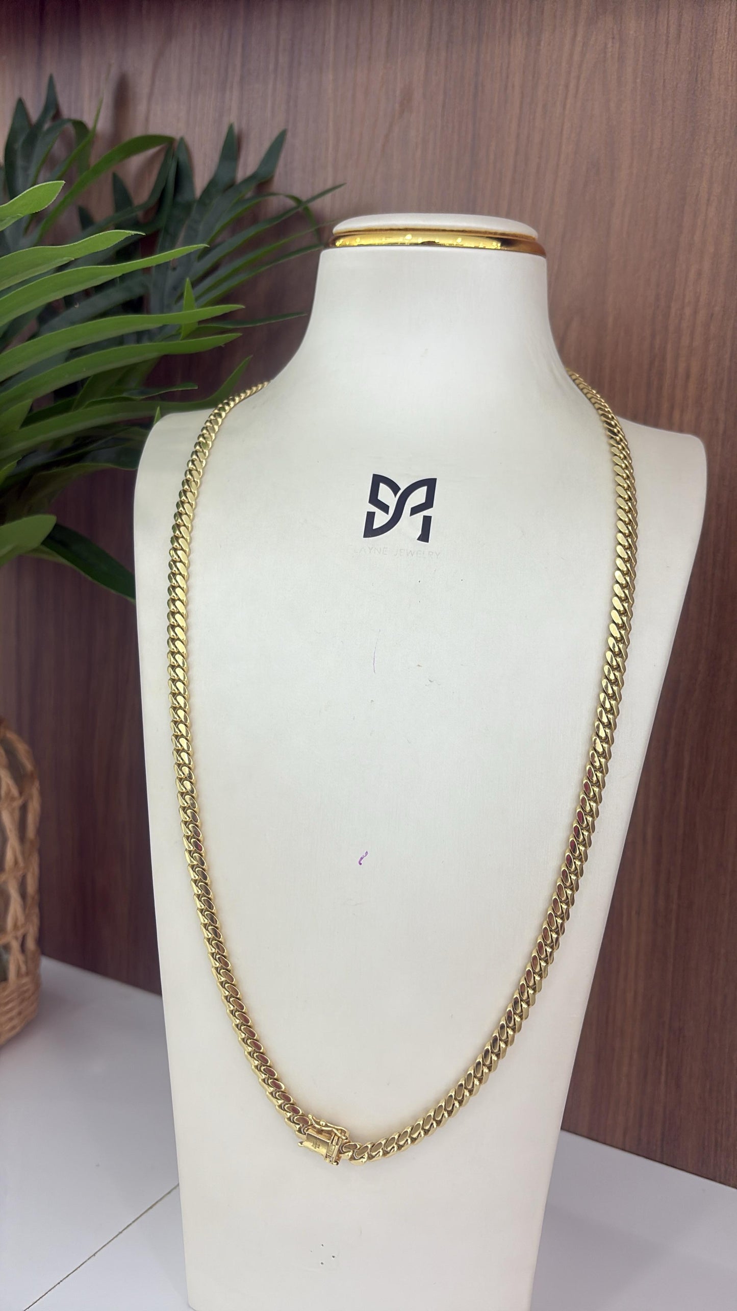 14k 6mm 26” Cuban link chain