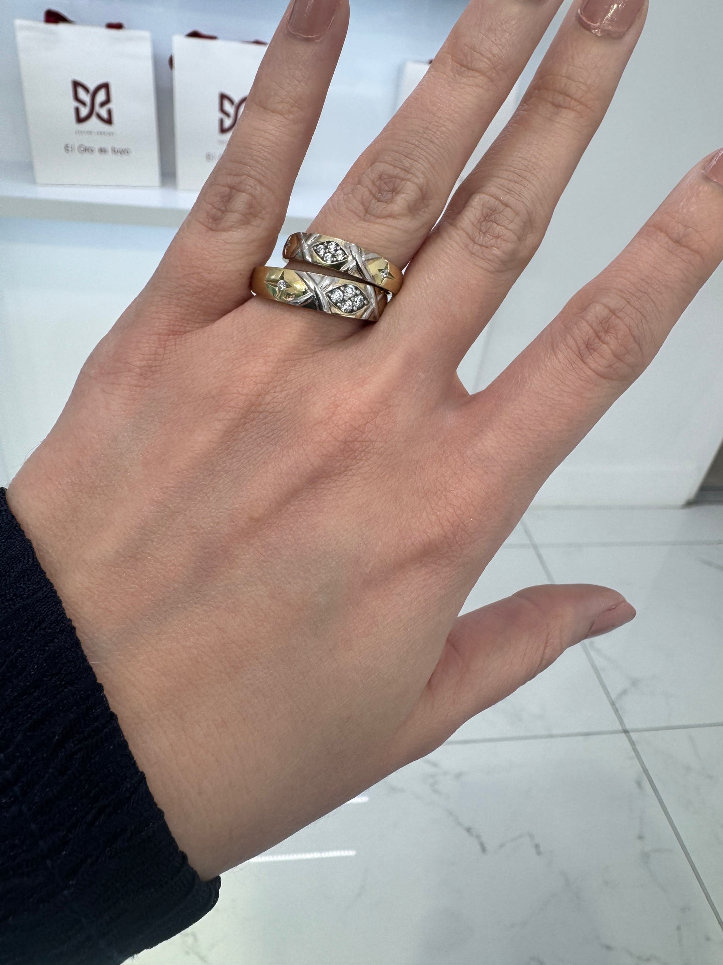 10K Duo Band Rings