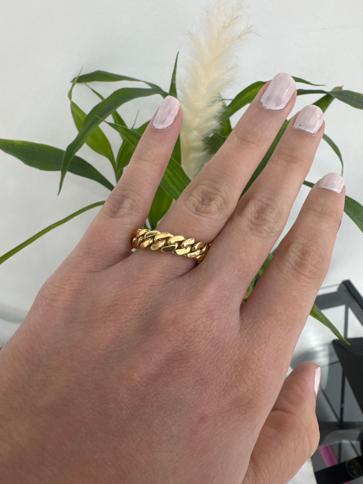 14K Cuban Link Ring