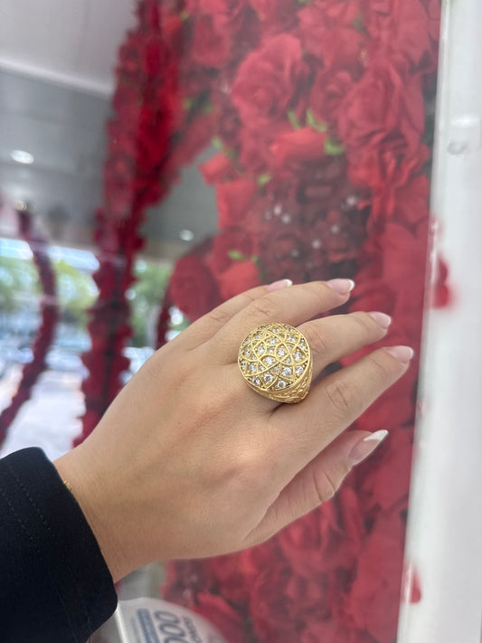 14k Rosette  ring