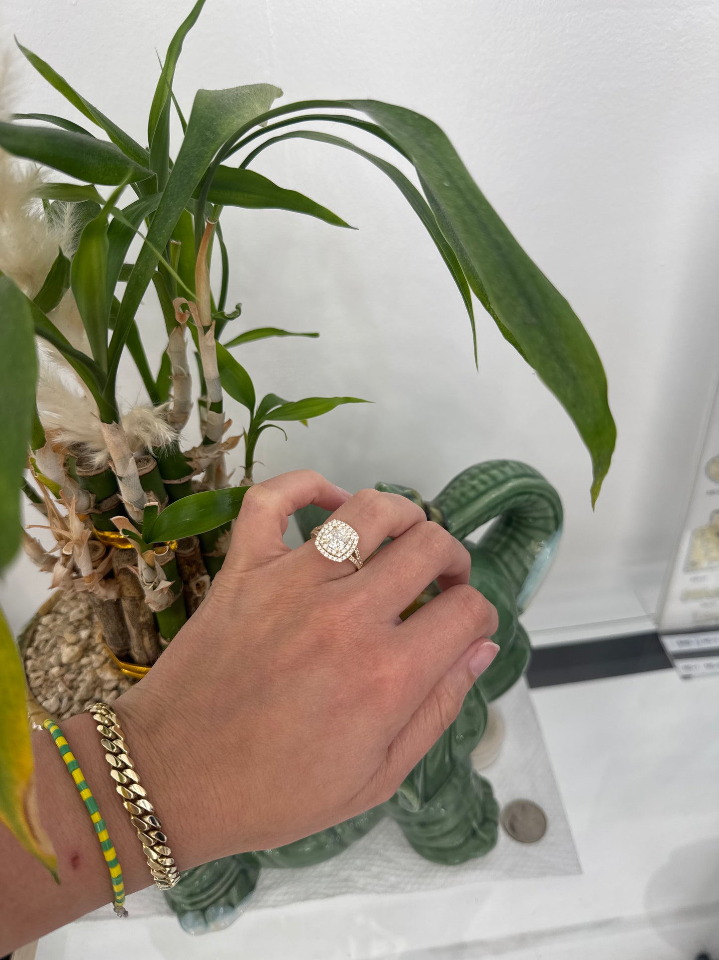 14K Diamond Yellow Gold Ring