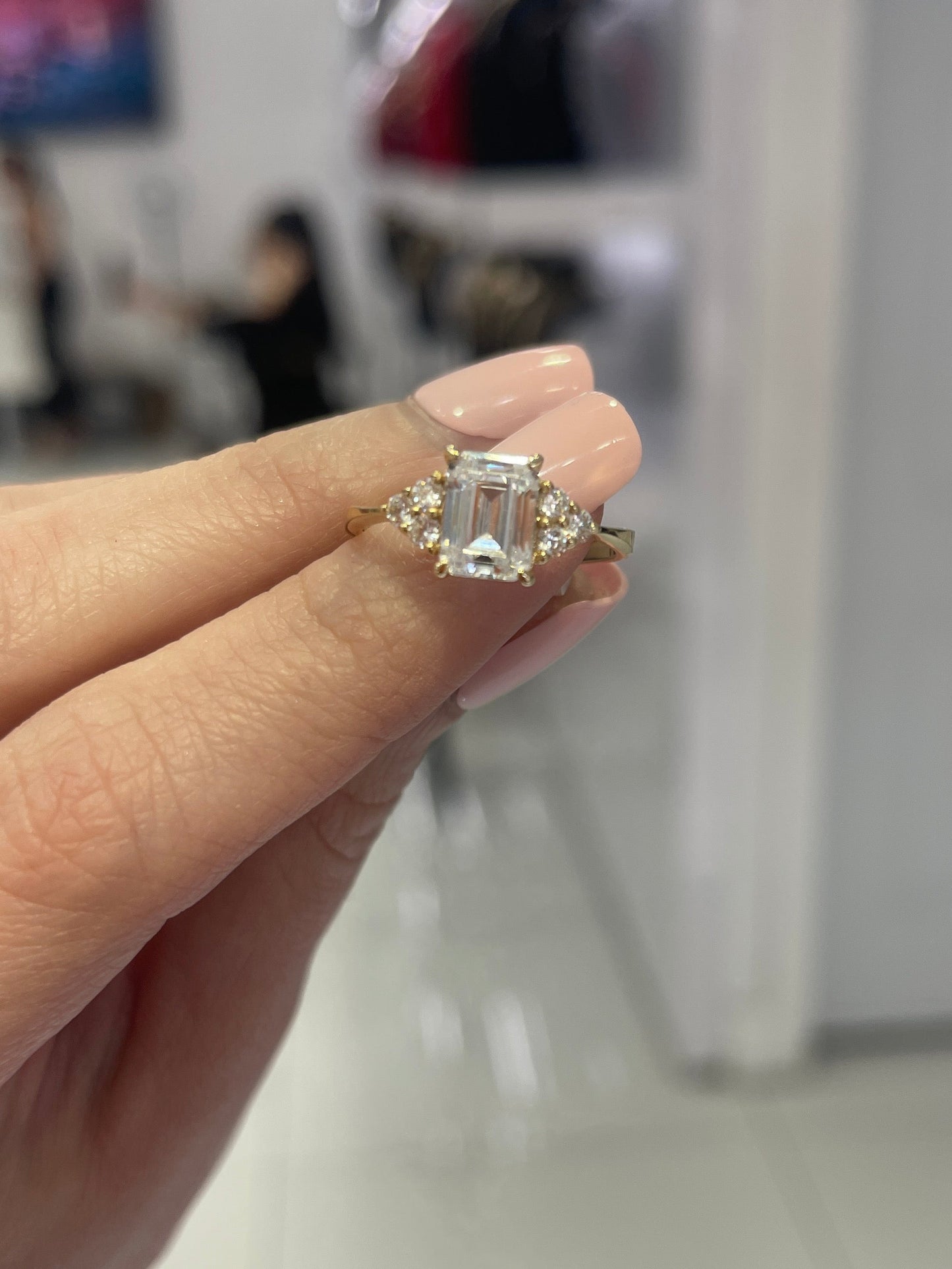 10K White Square Ring