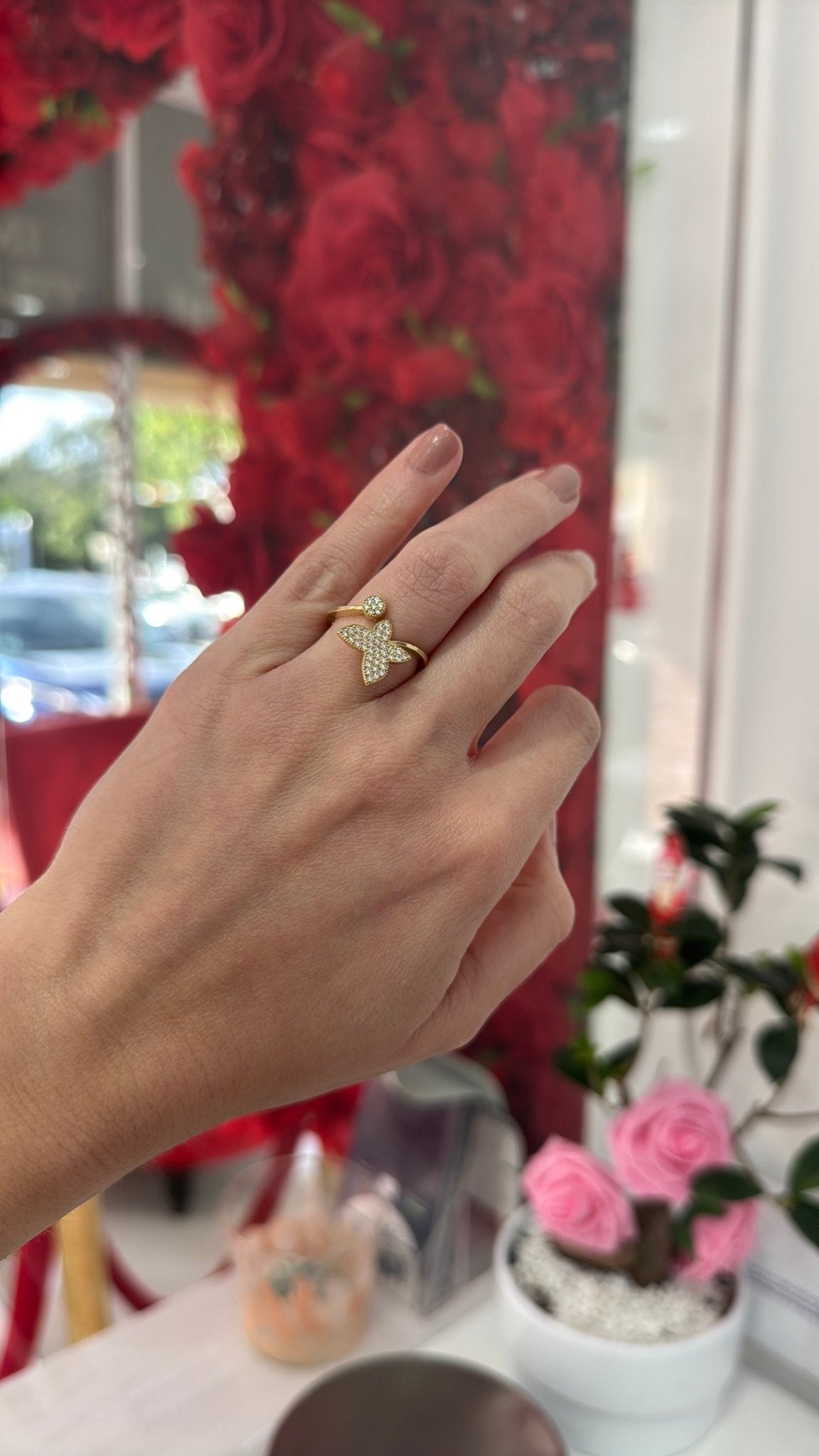 10K Butterfly Ring - Miami Jewelry