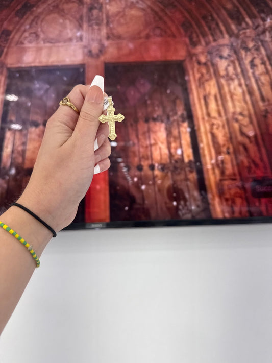 10K Crosses Charm - Miami Jewelry