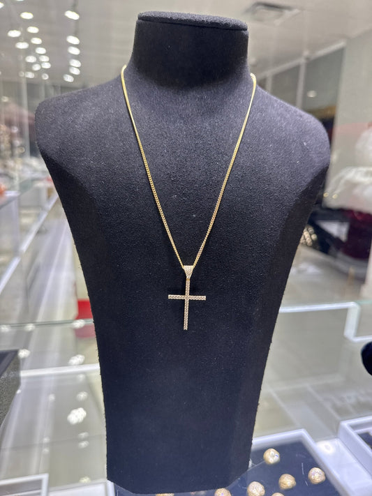 10K Cruz + Chain - Miami Jewelry