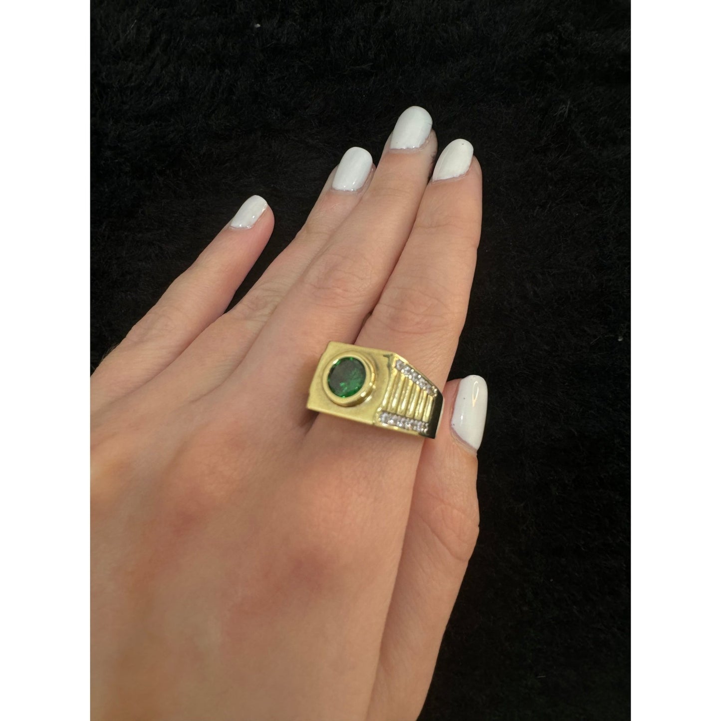 10K Green Stone - Miami Jewelry