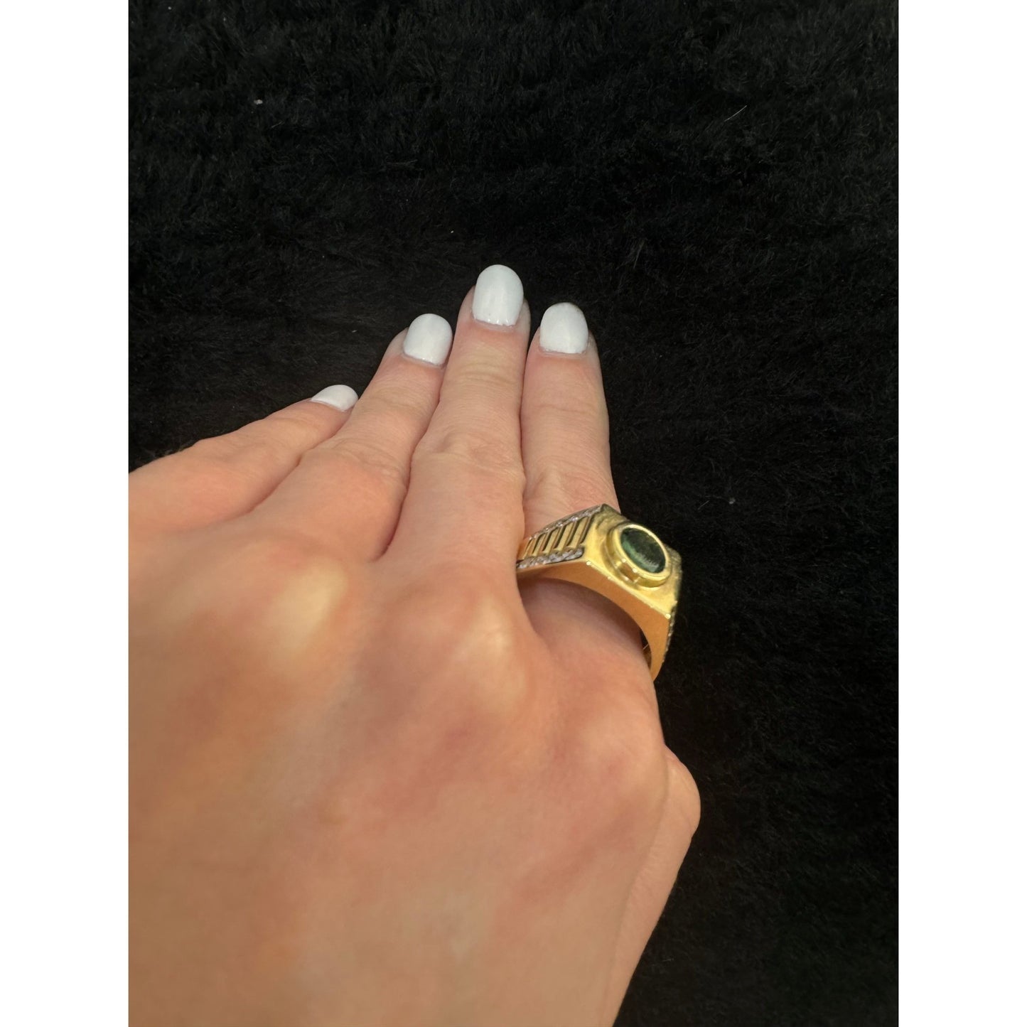 10K Green Stone - Miami Jewelry