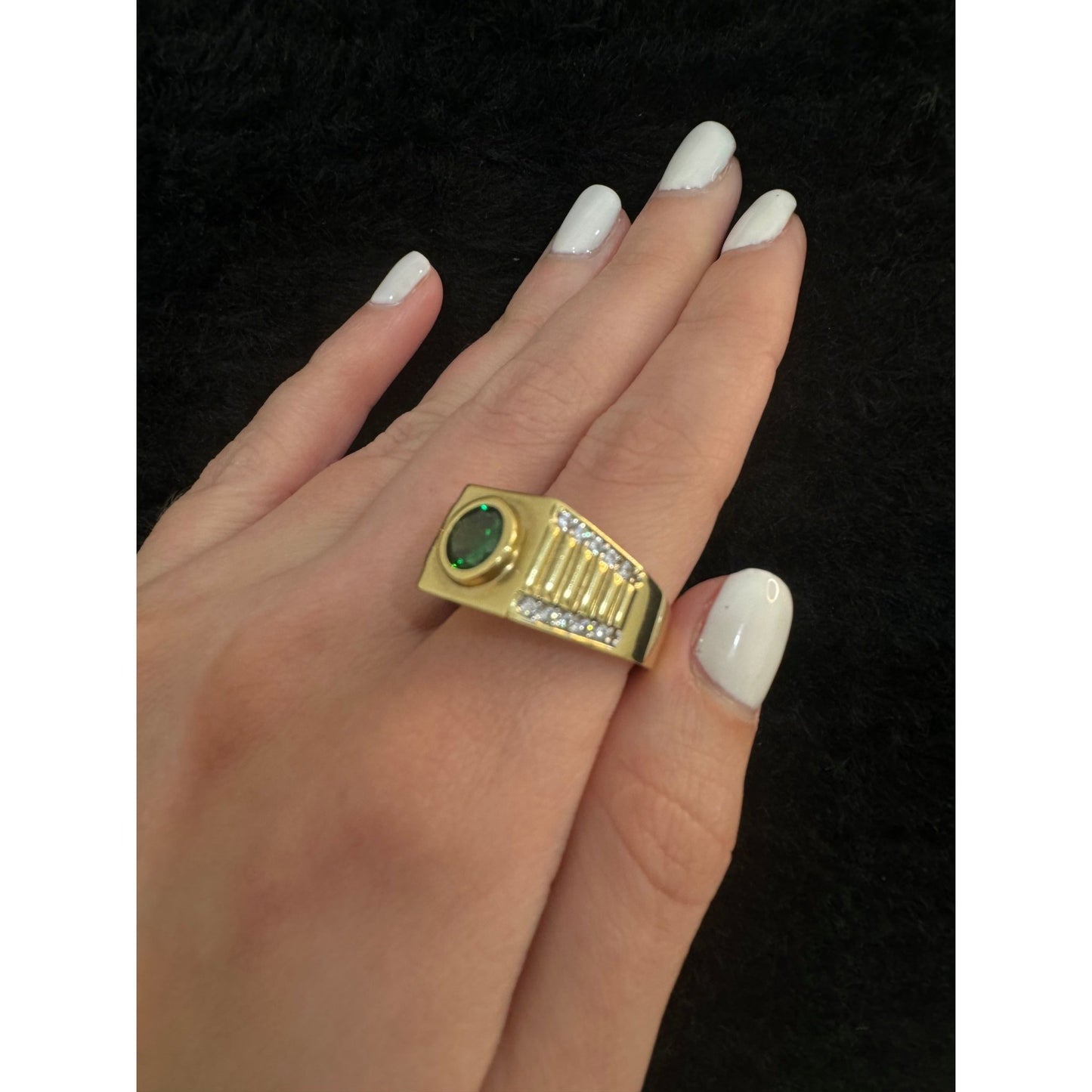 10K Green Stone - Miami Jewelry