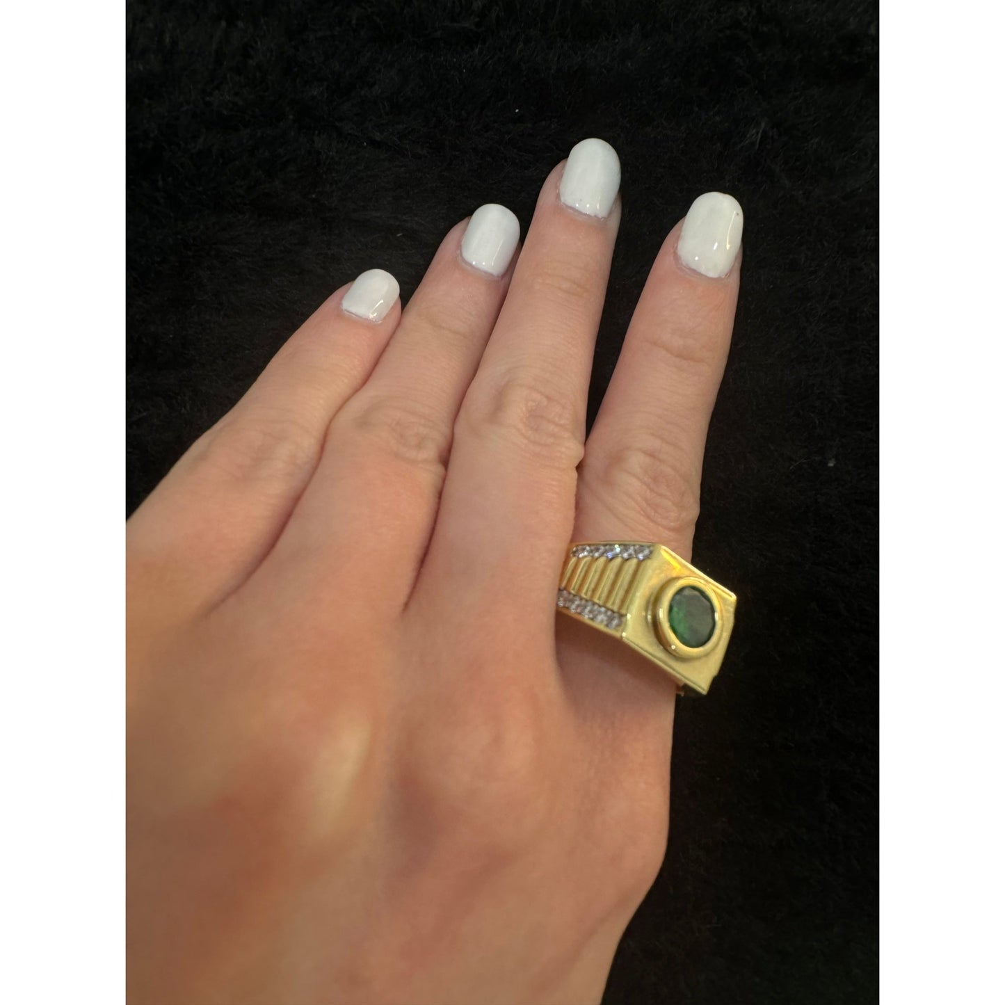 10K Green Stone - Miami Jewelry