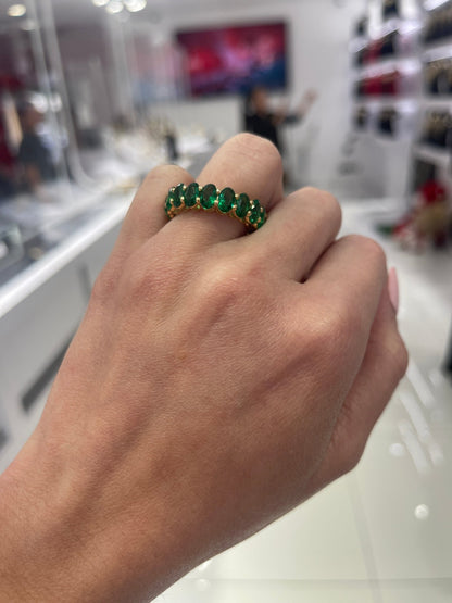 10K Green Stone Ring - Miami Jewelry
