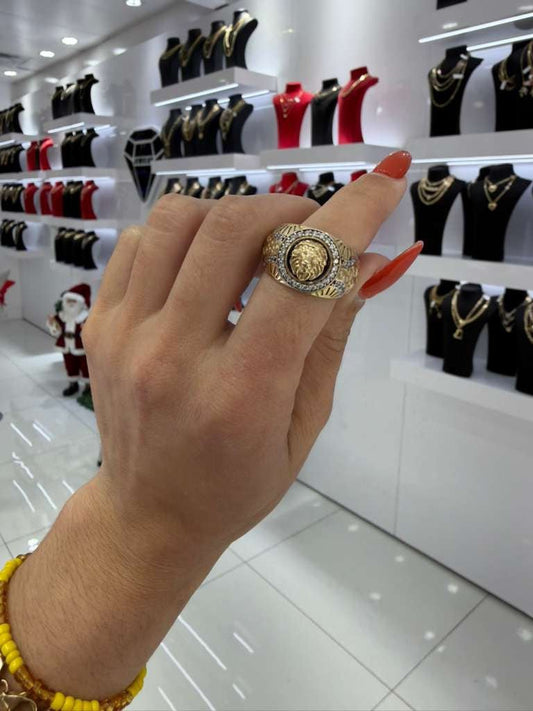 10K Lion Ring - Miami Jewelry