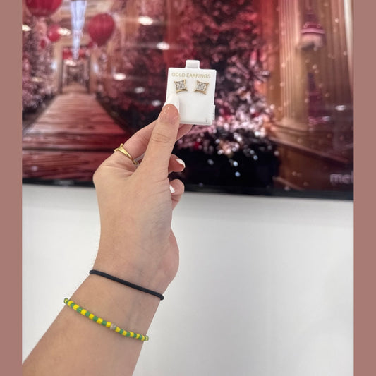 10K Square Earring - Miami Jewelry