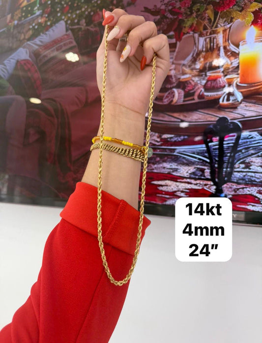14K 4mm Women Necklace - Miami Jewelry